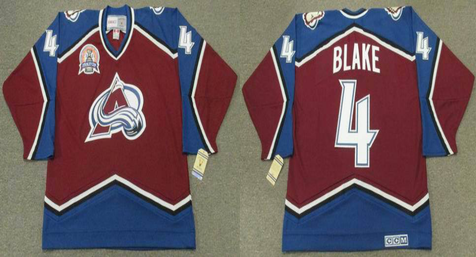 2019 Men Colorado Avalanche 4 Blake red CCM NHL jerseys